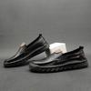 Мужские туфли Bean из натуральной кожи One Step Lazy Shoes Мужская модная универсальная повседневная обувь ручной работы