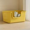 Open-Top Cat Potty Cat Garbage Odor-Resistant Bin Large Capacity Large Size Semi Enclosed Anti-Spla Cat Toilet Pet Supplies