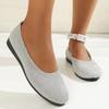 2024 New Fashion Versatile Solid Color Comfortable Slip-on Women's Shoes Flat Bottom Round Toe Breathable Zapatos De Mujer
