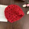 Hollow Knitted Pullover Hat Solid Color Beanies Cap Casual Crochet Flower Hat  Streetwear