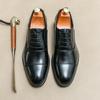 Luxury Business Formal Leather Shoes Men Prom Dress Wedding Shoes Black Classic Oxford Pointed Gentleman Office Shoes