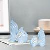Modern Minimalist Sky Love Fish Art Figures | Beautiful Home Decor- (Set of 2 Pcs , Sky) New