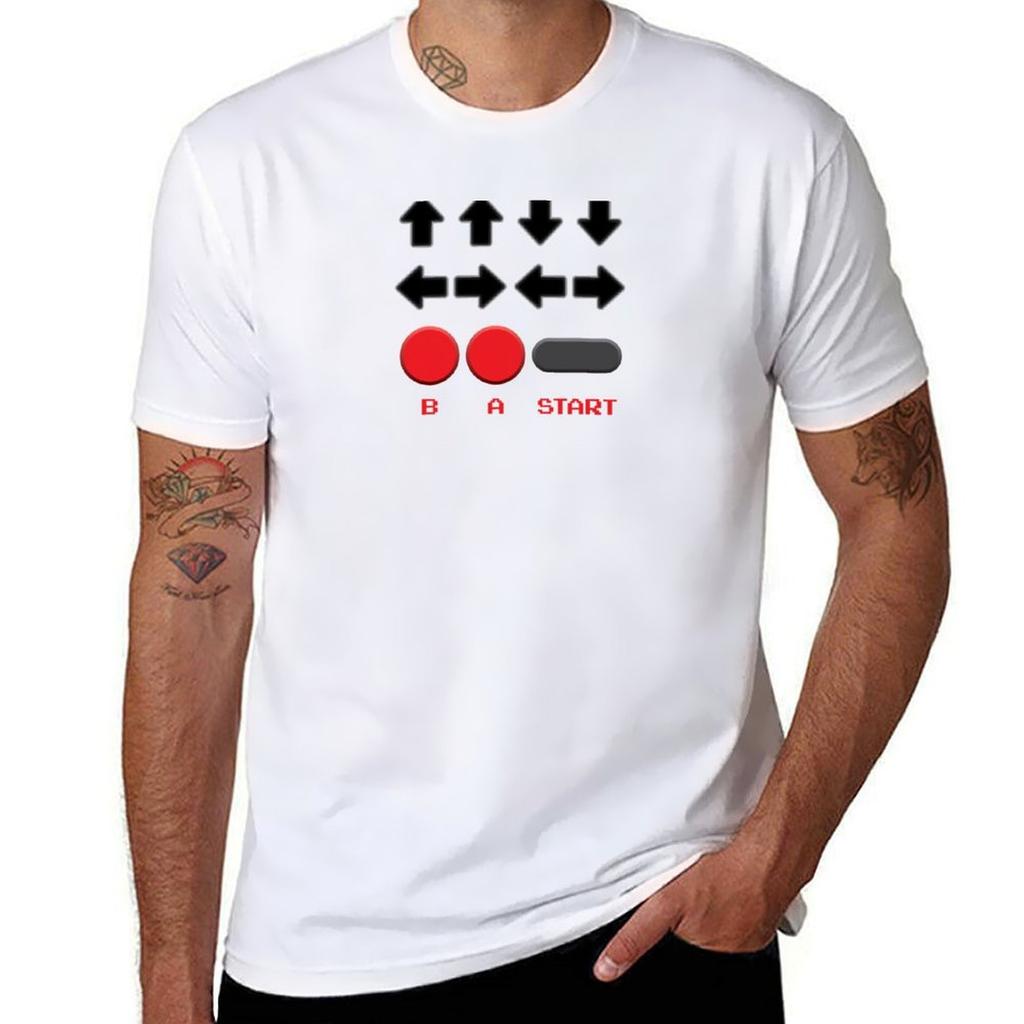 Футболка Konami Code Модная футболка с принтом букв