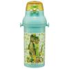 Skater Пластиковая бутылка для воды 480 мл, одно нажатие, антибактериальная, для детей, легкая, антибактериальная обработка, сделано в Японии, гигантозавр, мальчики PSB5SANAG