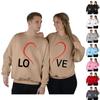 Women's Round Neck Long Sleeve Top Valentine's Day Printed Pullover Couple Sweatshirt
