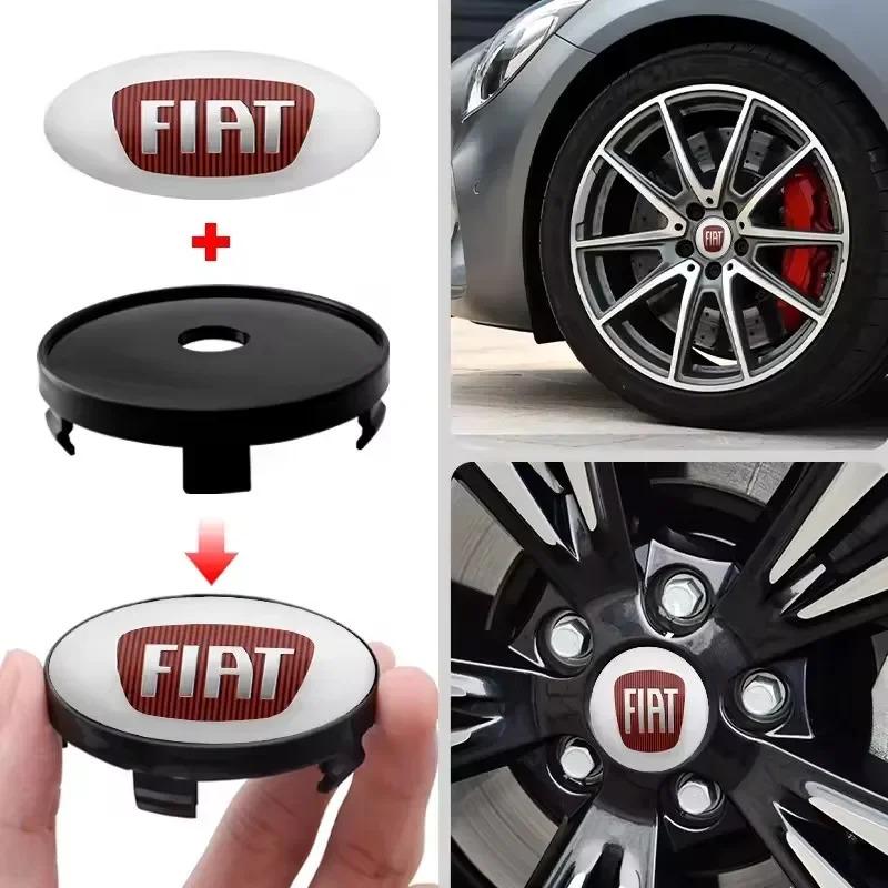 4 шт. 60 мм Колпачки ступицы колеса Fiat с логотипом-Пылезащитные крышки для Fiat 500 124 125 Punto Bravo Stilo Panda Abarth-Эмблемы на диски