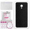 apgo Protective Skin Sticker for the Back Compatible with Meizu M3, Wrap Film, Foil, Vinyl - Pattern Carbon Black