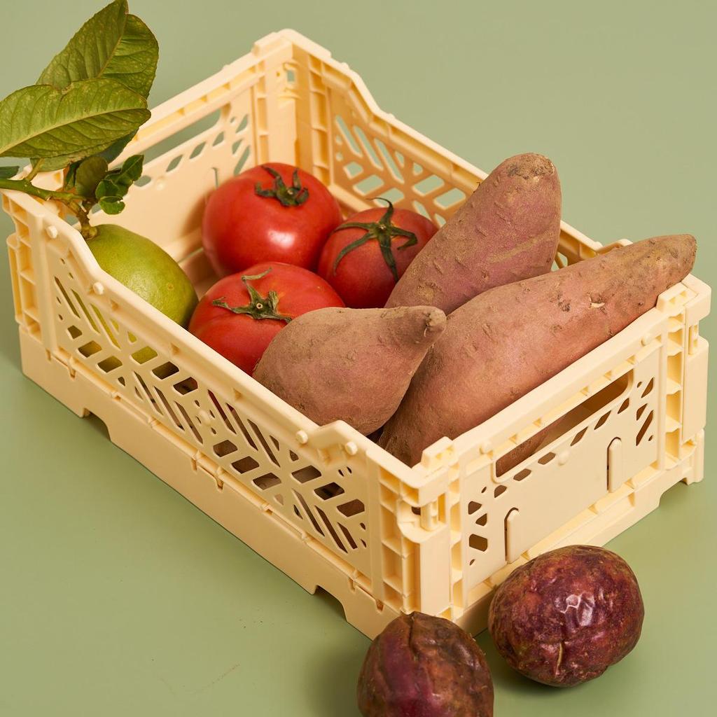 Stackable Mini Foldable Transparent Storage Box - PP Sundries Drawer Basket