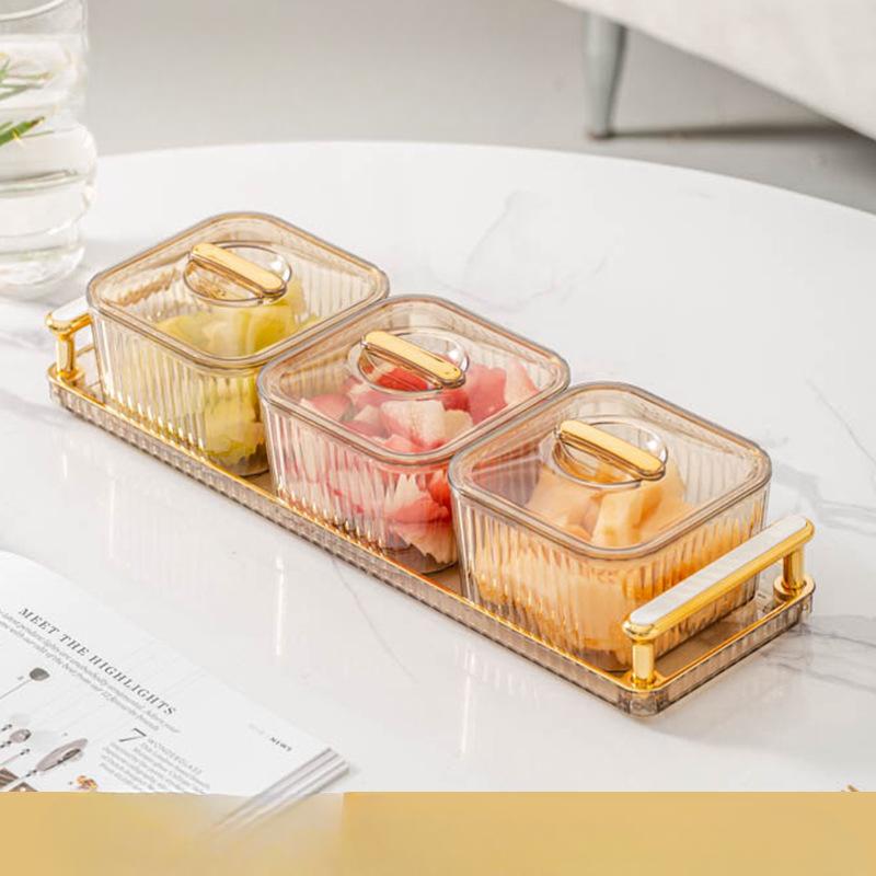 Легкий роскошный прозрачный поднос для фруктов для дома, гостиной, журнального столика, подноса для конфет, орехов, сухофруктов, контейнера для закусок и освежений