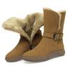 Snow Boots Women Winter Shoes Genuine Leather Flat Women's Short Boots Large Size Warm Non-slip Women's Boots