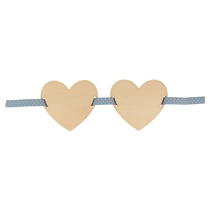 10 Wooden Hearts for Garland