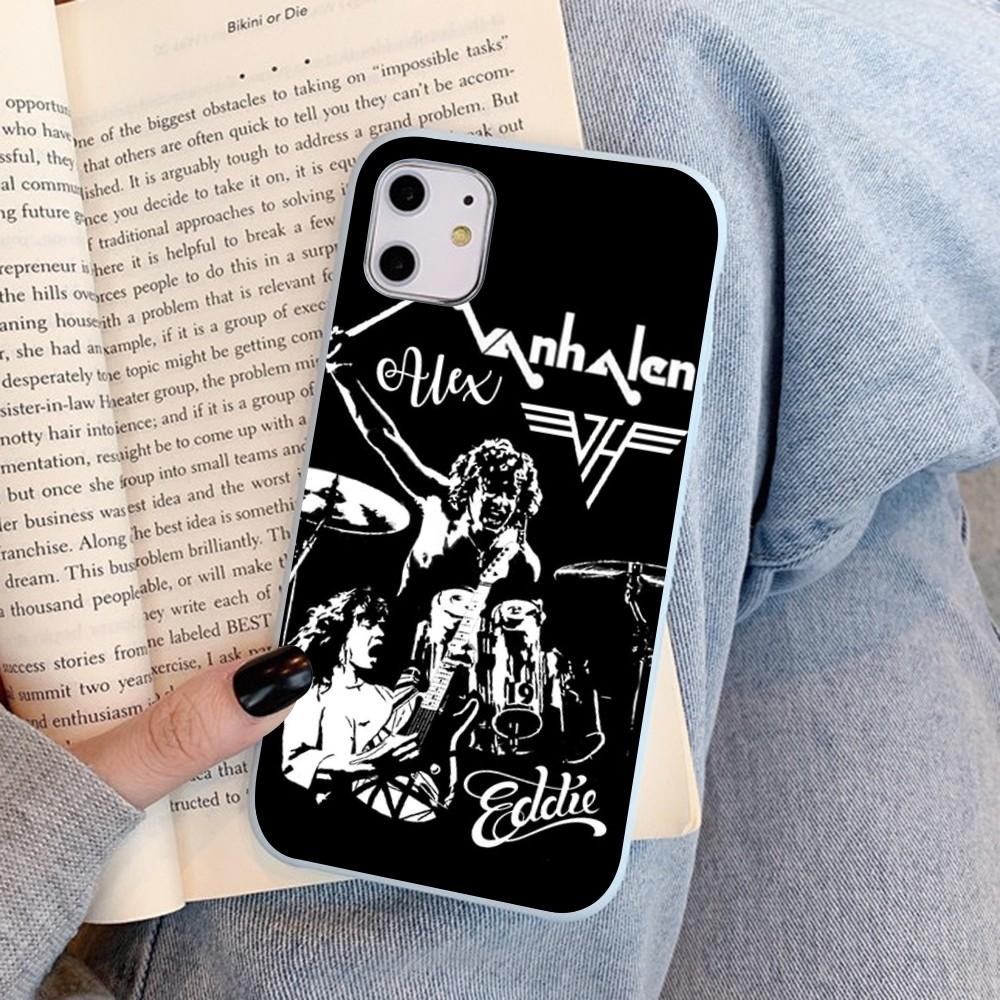 Чехол для телефона E-Eddie V-Van-Halen Music Guitar Для IPhone 14 11 12 13 Mini Pro Xs Max 8 7 6 6S Plus X XR Однотонный цветной чехол-конфета