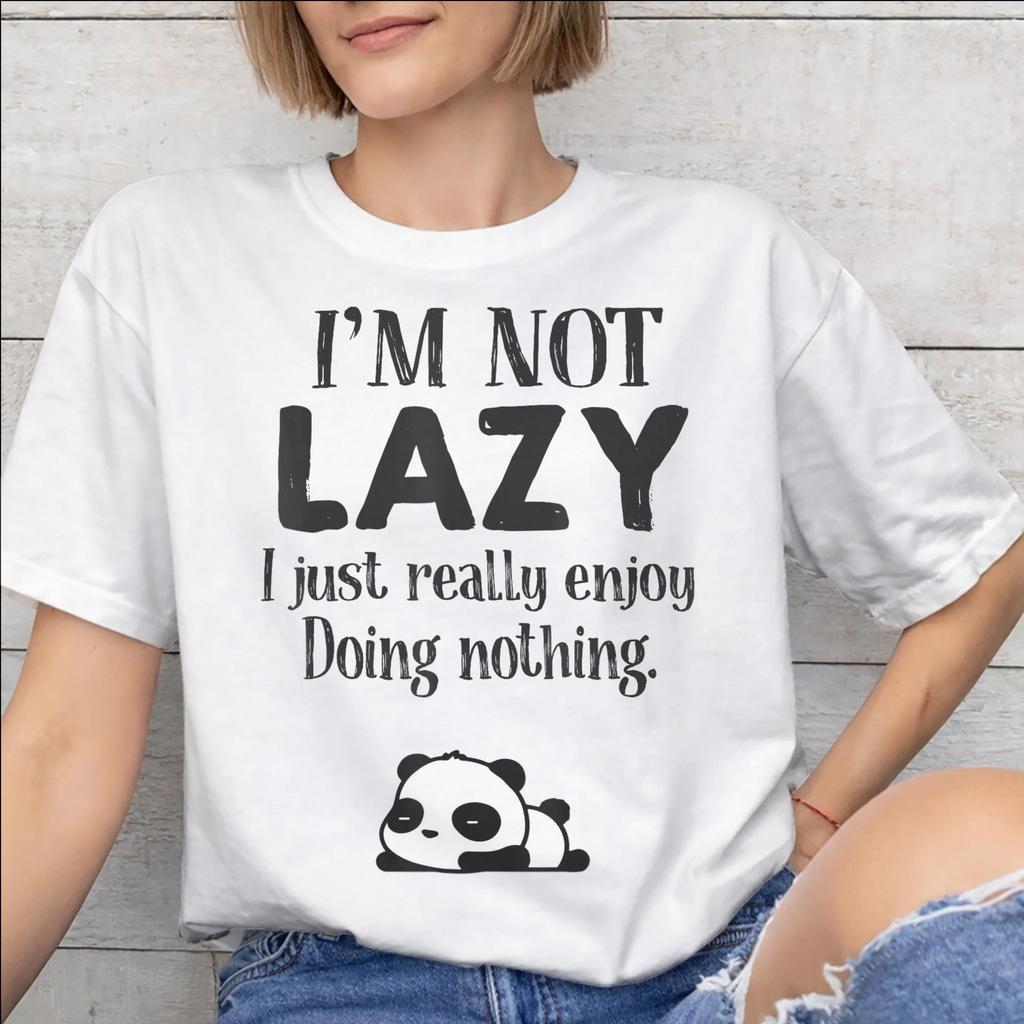 Unisex Unisex Graphic Im Not Lazy I Just Really Enjoy Doing Nothing T Shirt Tee Pure Cotton Tshirts Clothing