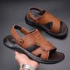 Fashion Genuine Leather Men Sandals Summer Classic Men Shoes Slipper Outdoor Sneakers Men Walking Footwear Sandalias Hombre Pantuflas