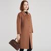 FengXun Women's Mid-Length Double-Faced Wool Blend Coat