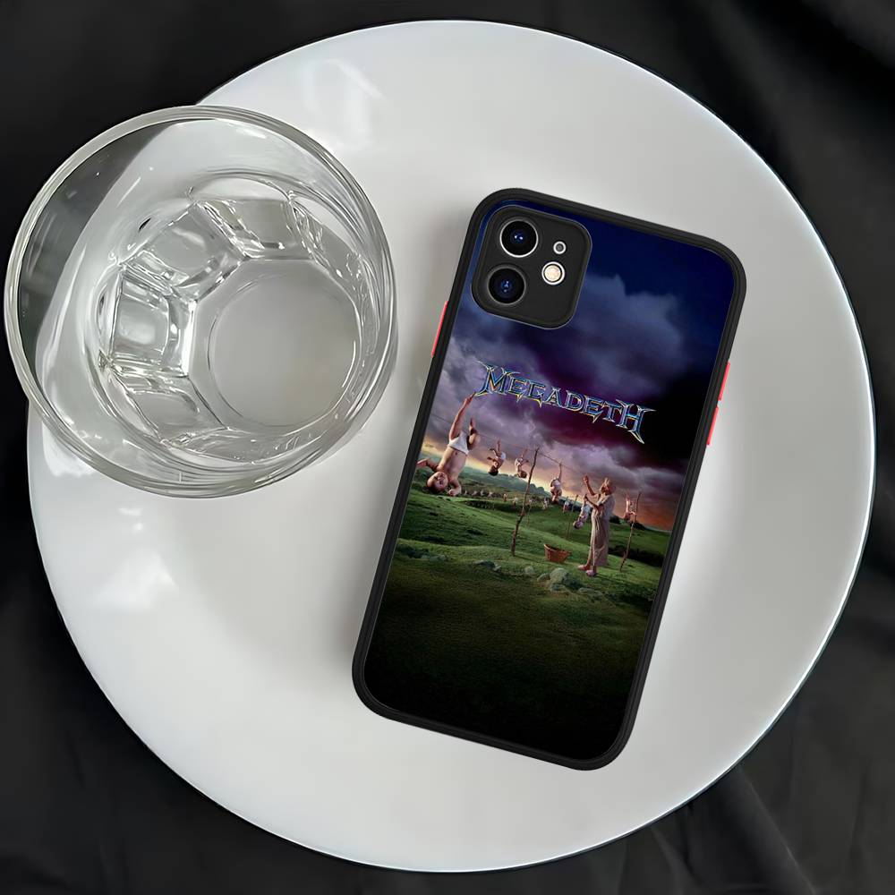 Music Rock M-Megadeth For iPhone 16 15 13 12 14 11 Pro Max X XS MAX Color Case Matte Silicone Phone Cover