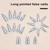 Накладные ногти с длинным кончиком, длинный призрак, забавный стильный гламурный дизайн, безопасный для Хэллоуина срок службы, защита от поломки