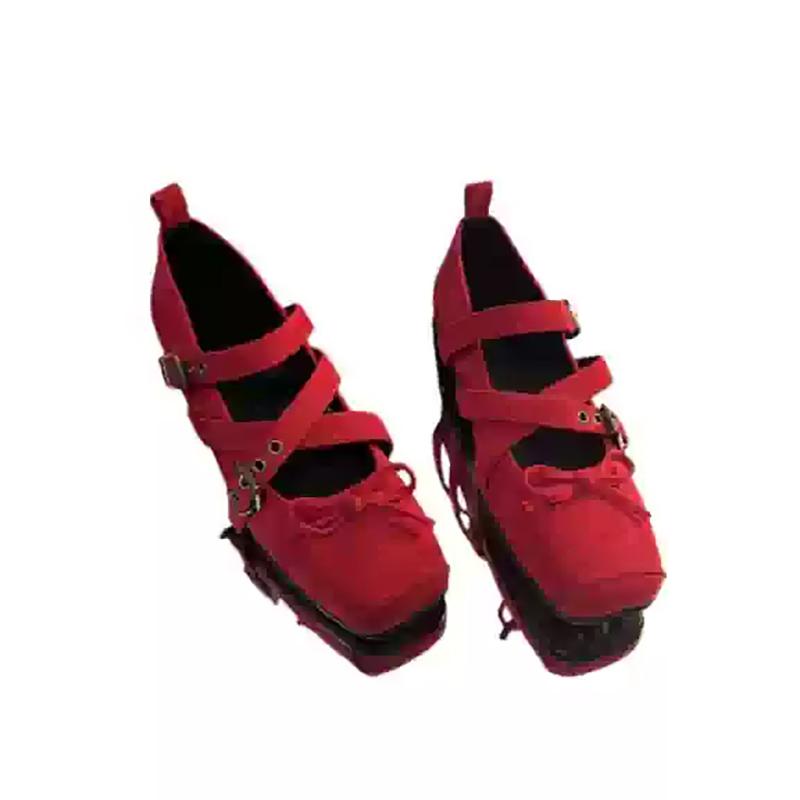 Весенние туфли Мэри Джейн с квадратным носком, женские, модные, с перекрестной пряжкой, женские повседневные туфли для платья, балетки