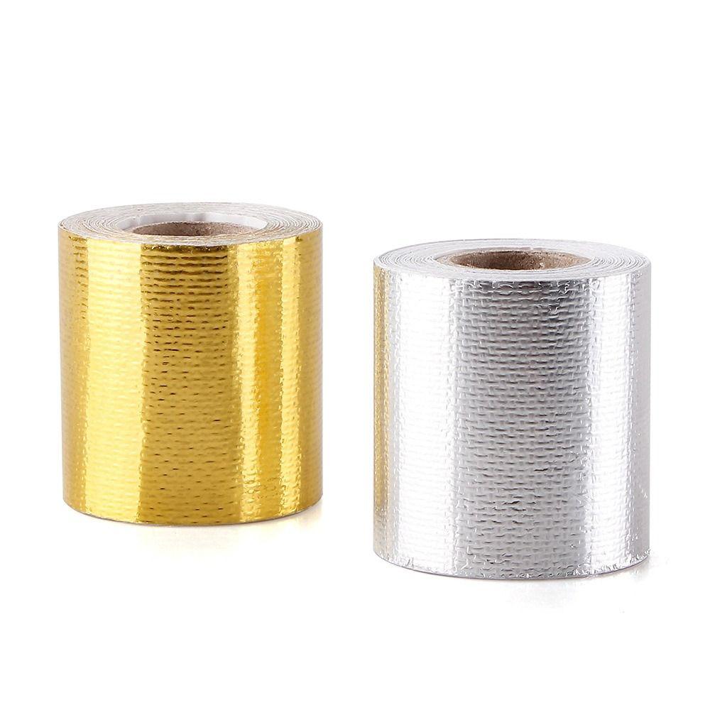 5CM*5M Exhaust Pipe Protector Aluminum Foil Thermal Fiber Cloth Motorcross