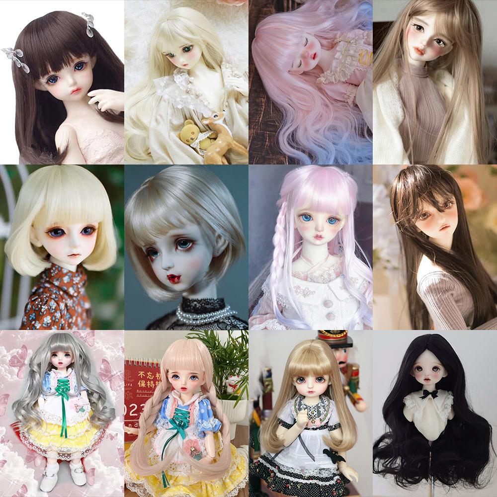Светло-золотистый парик для куклы Лолиты BJD/SD 1/6 Короткий вьющийся парик для куклы Детский подарок Аксессуары для кукол