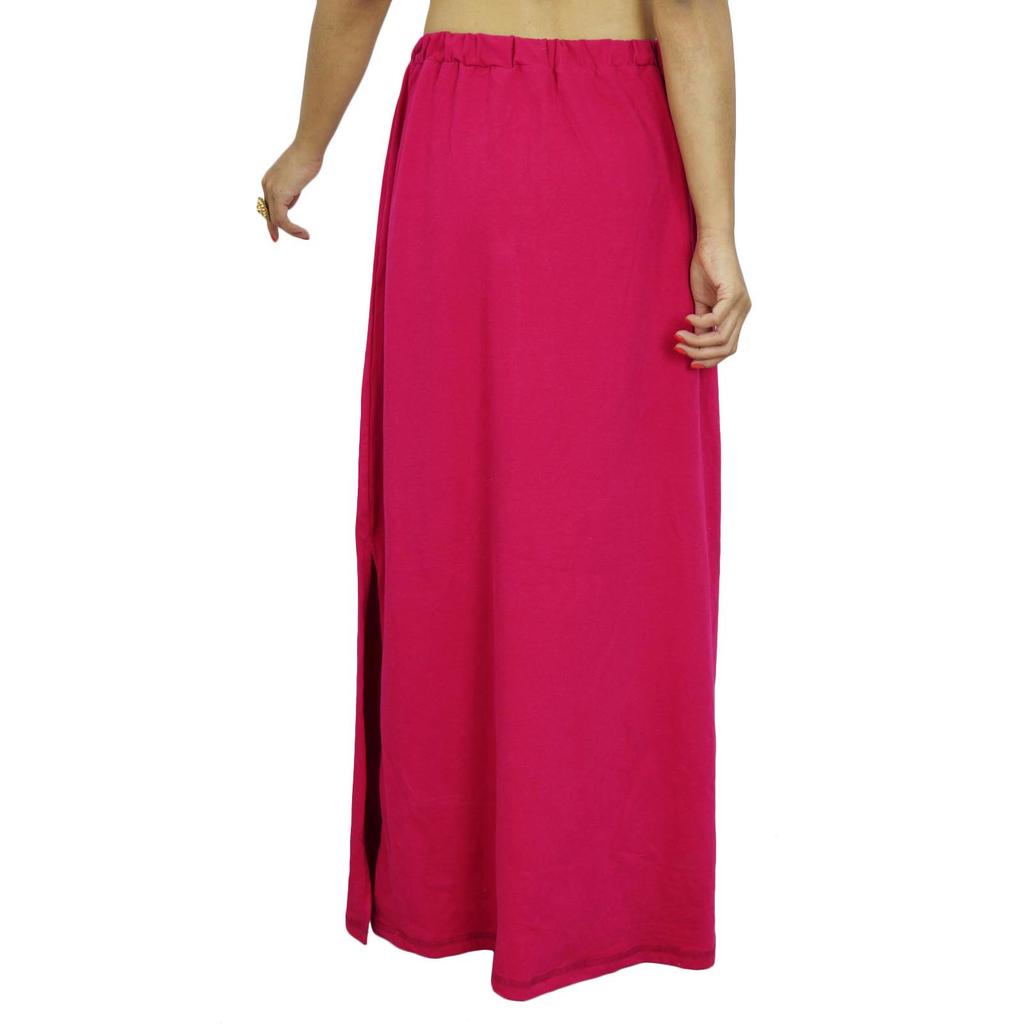 Подкладка внутренней юбки для сари Этническая индийская готовая однотонная хлопковая нижняя юбка