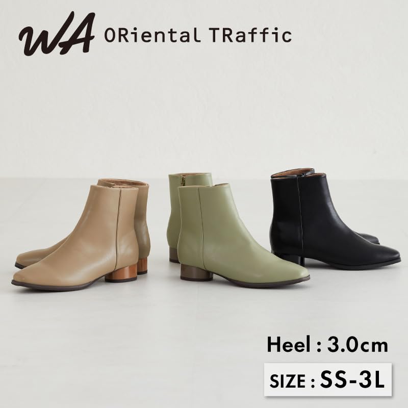 Oriental Traffic Короткие Низкие Боковые БЕЖЕВЫЕ Женские Ботинки, Каблук, Теплые, Простые, Амортизирующие, Мягкие, Устойчивые к Усталости, Холодостойкие, Молния, 32409,