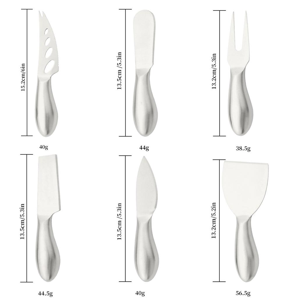 6Pcs Matte Gold Mini Knife Fork Cheese Tool For Butter Cheese Slicer Cutter Stainless Steel Cutlery Tool Kitchen Gadget