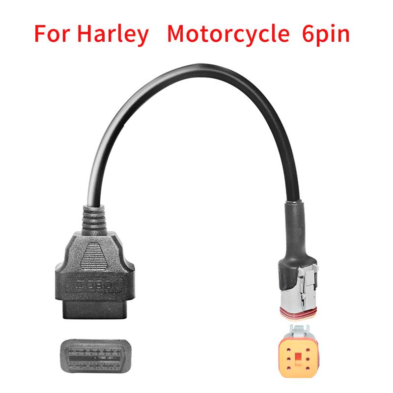 OBD2 Connector Universal K CAN For Motorbike 6Pin to 16Pin Adapter Cables For YAMAHA 3Pin For Honda 4Pin For KTM 6 Pin For Ducat