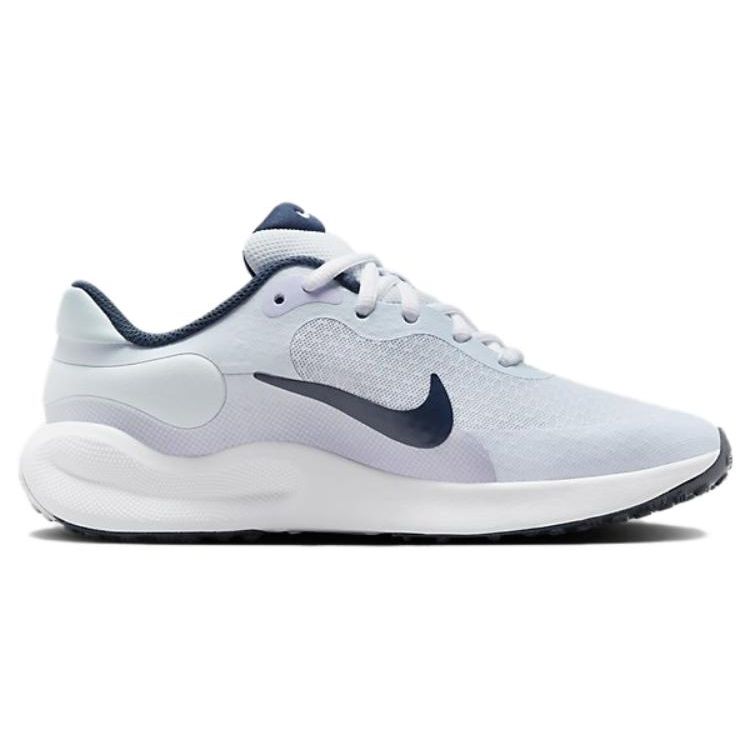 Nike Revolution 7 GS Football Grey Midnight Navy Kids Sneakers Lilac-Bloom Lilac FB7689-004