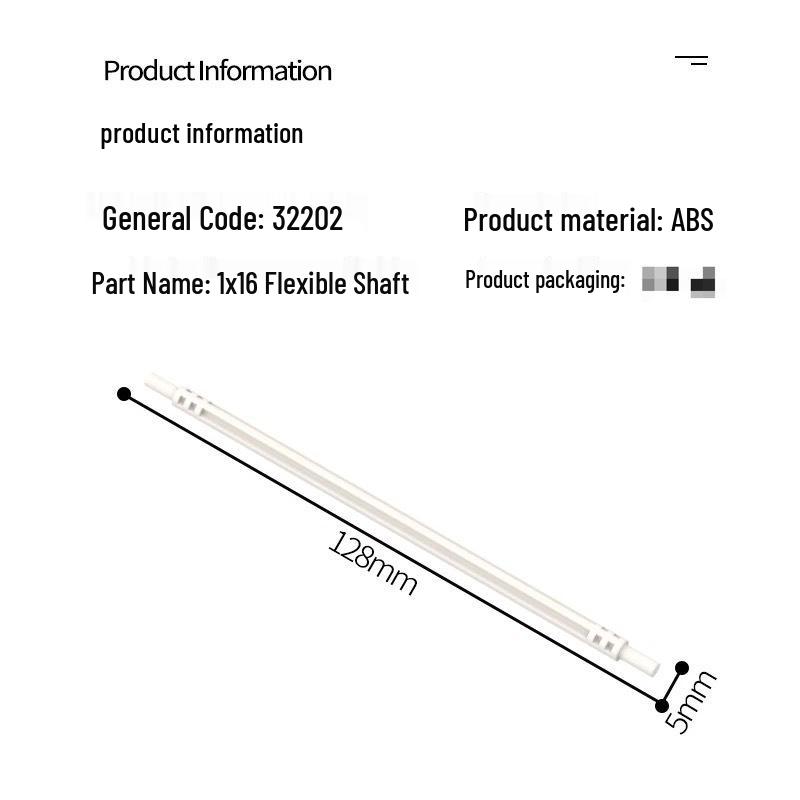 Совместимый с Lego 32202: Маленькая частица 16М Нет. 16 Гибких строительных блоков с крестовой осью - Образовательные аксессуары для рамы автомобиля
