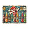 NUKACOLAVINTEDGE Винтажная металлическая настенная вывеска Nuka Cola | Ретро декор в стиле соды | Классическая игровая тематика