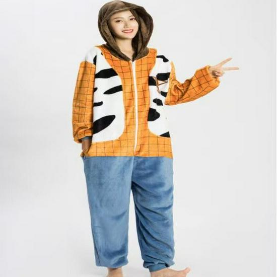 2025 New Style Santa Claus & Reindeer Couple Flannel Christmas Costumes for Outdoor Performance & Homewear