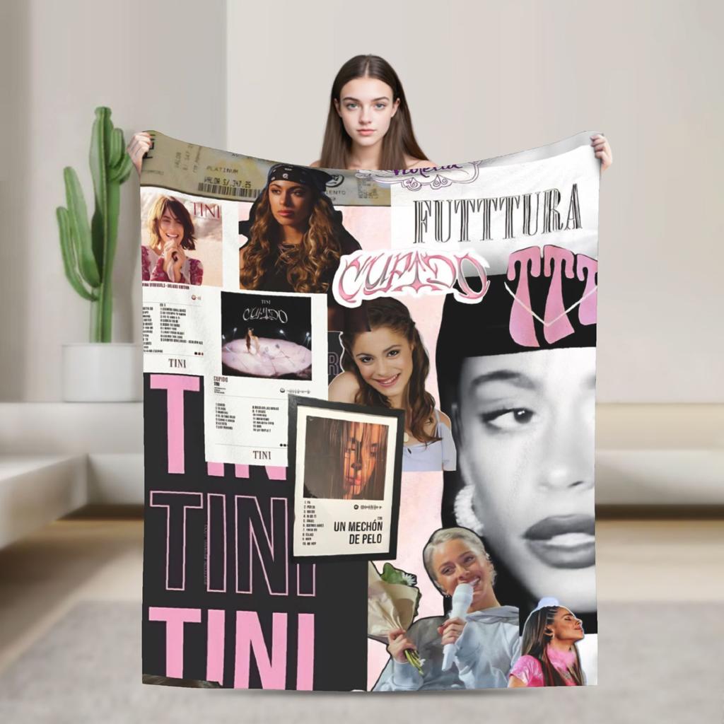 Super Soft Singer TINI STOESSEL Futtura Album Throw Blanket Premium Flannel Fleece Lightweight Bed Blanket Fuzzy Plush Blankets