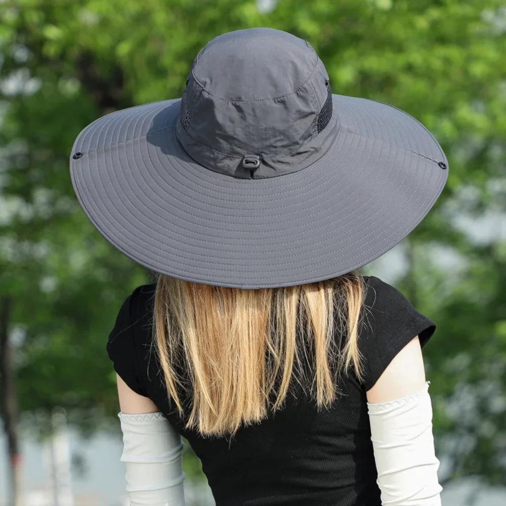 Detachable Hat Top Large Brim Sun Hat Foldable Sun Protection Hat Fashion Fisherman Hat  Fishing