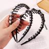 Korean Rhinestone Non-slip Toothed Wash Face Hair Hoop Pearl Headband Hair Accessories Hair Band