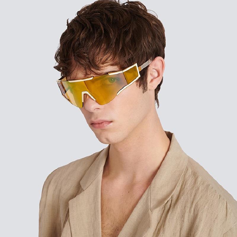 Fashion Shield Sunglasses Women Men Oversized Windproof Punk Sun Glasses One Peice Goggles Luxury Brand Shades Sport Uv400