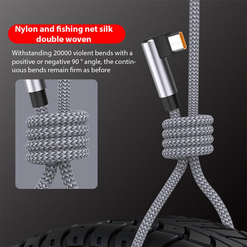 Кабель USB C с угловым разъемом Type C для быстрой зарядки 1/2/3/5/8 м, удлинительный кабель для зарядки телефона для Samsung Huawei Xiaomi Oppo OnePlus VR-камеры
