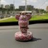 Creative Cartoon Bear Diamond-Studded Car Perfume Ornament - Solid Perfume Gift Decor