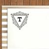 Printtoo Офисные канцелярские товары Самостоятельная краска Trinagle Swirl Border T Alphabet Monogram Initial R-40 Rubber