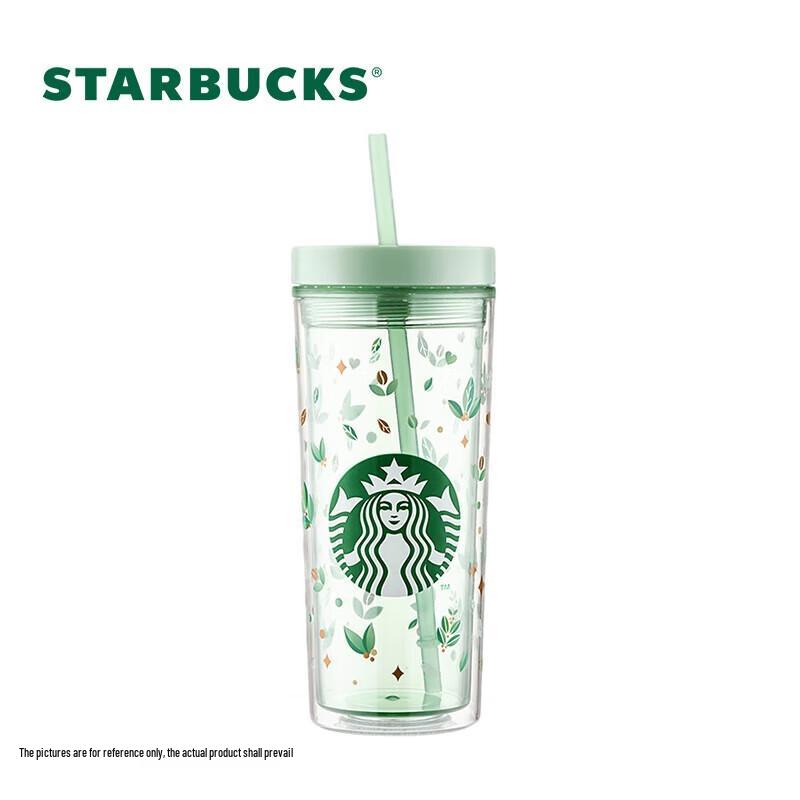 Starbucks Green Wilderness Clear Straw Tumbler