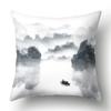 Чернила пейзажная живопись наволочка для спальни украшение дома офисное сиденье гостиная диван наволочка 45x45 см