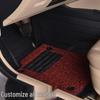 Custom Leather Striped Double-Layer Car Floor Mats with Full Surround Protection