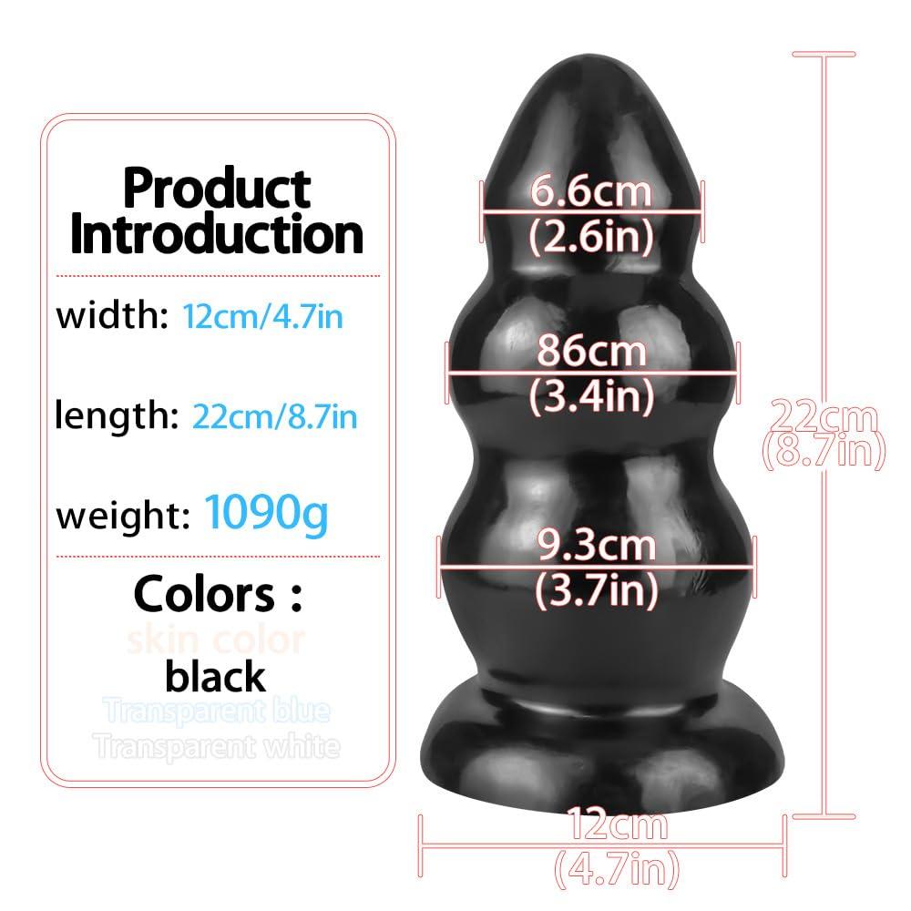 Dekori Huge Anal Plug Anal Dildo for Women Super Thick Soft PVC Extra Thick Dildo Anal Goods with Suction Cup Maximum Diameter Anal Plug Development