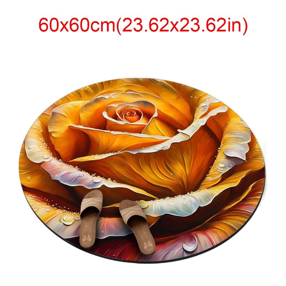 Коврик для пола в форме пиона, мягкий коврик для ванной комнаты, для гостиной, чайного столика, прикроватный