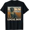 Local Boy Black Lab Hunting Dog Marsh Scene Sunset Vintage Unisex T-Shirt