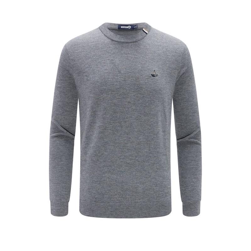 Naviker Men's 100% Wool Crew Neck Sweater
