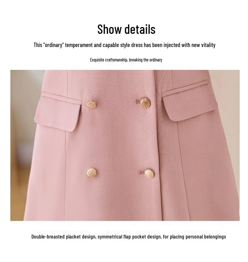 Женское осенне-зимнее платье миди приталенного кроя в стиле богини с воротником-стойкой (BL9925)