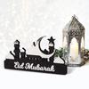 Ramadan Table Ornament Wooden Acrylic Eid Mubarak Moon Star Castle DIY Home Table Decoration Islamic Muslim Party Gifts