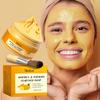 Deep Cleansing Turmeric Exfoliating Mask - Vitamin C & Turmeric Micro-scrub Foaming Shower Cream with Invigorating Coconut Oil and Glycerin