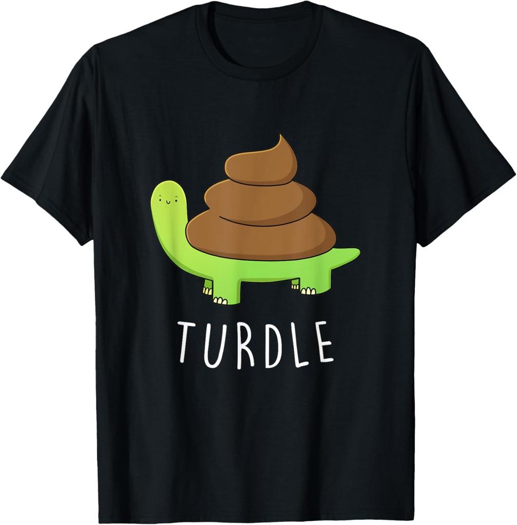 TURDLE Turtle Lover Poo Pun Graphic Humor Novelty Gag Gift T-Shirt